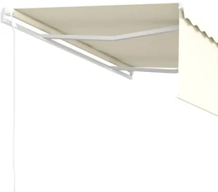 VidaXL Lumarko Automatycznie zwijana markiza z zasłoną, 4x3 m, kremowa 3069427 VidaXL - Markizy - miniaturka - grafika 6