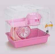 Klatki dla gryzoni - Klatka dla gryzoni 27x20,5x25,5 cm biało/różowa - miniaturka - grafika 1