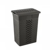 Kosze na bieliznę - Branq COTTON 1411 PROSTOKĄTNY KOSZ NA BIELIZNĘ 55 L SZARY MELANŻ 5901098141321 - miniaturka - grafika 1