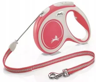 Flexi Smycz New Comfort M linka 5m/ 20kg czerwony - Smycze dla psów - miniaturka - grafika 4