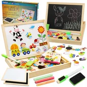 Tablice dla dzieci - Drewniana Tablica Kreatywna Magnetyczna Kredowa - miniaturka - grafika 1