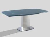 Stoły - Unique Vente Stół do jadalni rozkładany TALICIA - Szkło hartowane i metal - Dla 6 8 osób - Kolor szary - miniaturka - grafika 1