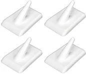 Wieszaki łazienkowe - Fackelmann 61203 4 haczyków samoprzylepnych, tworzywo sztuczne, biały, 14.8 x 11.4 x 7 cm 61203 - miniaturka - grafika 1