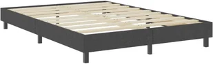 vidaXL Rama łóżka, szara, tapicerowana tkaniną, 140 x 200 cm - Łóżka - miniaturka - grafika 3