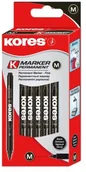 Markery permanentne - Kores Permanent Marker Fine, koronka włókien, 12 sztuki, czarny 9023800221100 - miniaturka - grafika 1