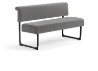 Sofy i kanapy - AJ Produkty Sofa START, 1400 mm, tkanina, szarobeżowy, czarny - miniaturka - grafika 1
