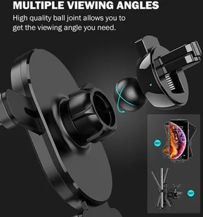 Crong Crong Gravity Auto-Lock Car Holder Uchwyt samochodowy grawitacyjny do telefonu 4,7-6,5 czarny) 10_17739 - Uchwyty samochodowe do telefonów - miniaturka - grafika 7