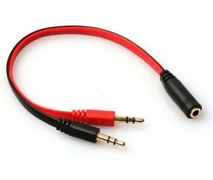 Kabel Adapter Audio minijack 3,5mm 2xM na 1xF - Kable komputerowe i do monitorów - miniaturka - grafika 2