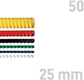 Grzbiety do bindownic - Opus Grzbiety do bindowania 25mm zielone plastikowe 50szt. GRP.136 - miniaturka - grafika 1