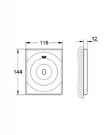 Przyciski spłukujące - Grohe Tectron Surf Przycisk spłukujący do pisuaru elektroniczny chrom 37336001 - miniaturka - grafika 1