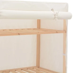 vidaXL vidaXL Szafa, biała, 79 x 40 x 170 cm, materiałowa - Szafy - miniaturka - grafika 11