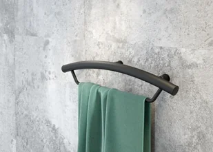 Deante VITAL UCHWYT CZARNY PRZYŚCIENNY Z MIEJSCEM NA RĘCZNIK - Akcesoria do armatury i ceramiki - miniaturka - grafika 5