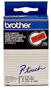 Brother TC401 do PT2000/5000 fol lam czerw /Bk 12m - Papier do drukarek - miniaturka - grafika 2