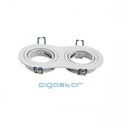 Oprawy, klosze i abażury - Aigostar OPRAWA SUFITOWA M1030R-02 BIAŁA OKĄGŁA PODWÓJNA 004452 - miniaturka - grafika 1