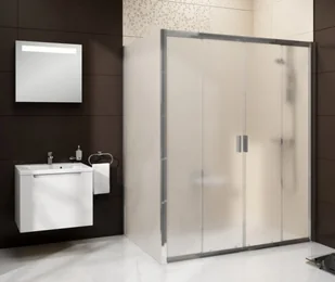 Ravak Blix BLDP4 Drzwi prysznicowe 170x190 cm z powłoką AntiCalc profile aluminium szkło przezroczyste 0YVV0C00Z1 - Ścianki i drzwi prysznicowe - miniaturka - grafika 2