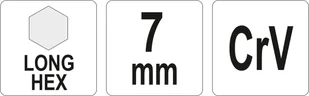 Yato KLUCZ IMBUSOWY DŁUGI 7,0 MM YT-05439 YT-05439 - Klucze i nasadki - miniaturka - grafika 2