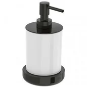 Mydelniczki i dozowniki mydła - Roca A817026CN0 Dozownik szklany stojący Titanium Black - miniaturka - grafika 1