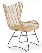 Fotele i krzesła ogrodowe - Rattanowy fotel ażurowy uszak H1-L38 - miniaturka - grafika 1