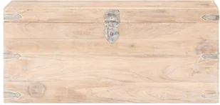 vidaXL Skrzynia, 90x40x40 cm, lite drewno akacjowe vidaXL - Pudła i pojemniki do przechowywania - miniaturka - grafika 11