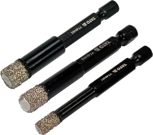 Yato ZESTAW DIAMENTOWYCH WIERTEŁ DO GRESU 3SZT HEX YT-60409 - Wiertła - miniaturka - grafika 2