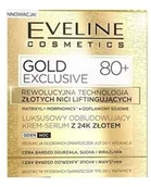 Kremy do twarzy - Eveline Gold Exclusive 80+ krem-serum z 24k złotem 50ml 61602-uniw - miniaturka - grafika 1