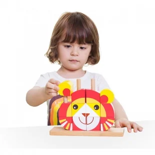 ClassicWorld Piramidka klocki - Układanka kreatywna lew CL5106 - Układanki dla dzieci - miniaturka - grafika 3