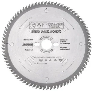 CMT Piła tarczowa 281.080.10M Piła HM D=250 F=30 Z=80.ER32 281.080.10M - Tarcze do pił - miniaturka - grafika 3