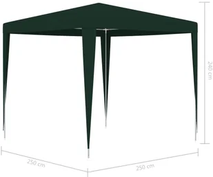 vidaXL Namiot imprezowy, 2,5x2,5 m, zielony, 90 g/m - Pawilony ogrodowe - miniaturka - grafika 7