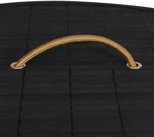 vidaXL Bambusowy kosz na pranie, narożny, czarny, 60 L vidaXL - Kosze na bieliznę - miniaturka - grafika 7