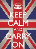 Flagi i akcesoria - Keep Calm Obraz na płótnie Flaga, napis "Keep calm and carry on" i Zjednoczonego Królestwa, 60 x 80 cm WDC90057 - miniaturka - grafika 1