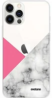 Etui i futerały do telefonów - Evetane Etui ochronne do iPhone 12/12 Pro, marmur, różowy i szary CD_210055 - miniaturka - grafika 1