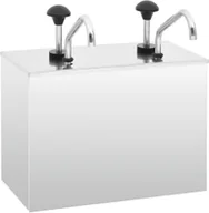 Pozostałe akcesoria kuchenne - vidaXL Dozownik do sosów, stal nierdzewna, 2 x 3,5 L - miniaturka - grafika 1