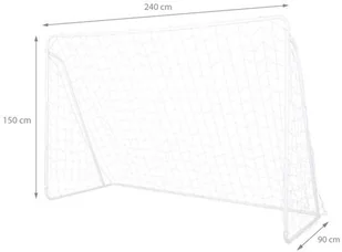 Nils BR240P 2w1 BRAMKA Z SIATKĄ I PANELEM DO CELOWANIA 240x150cm - Piłka nożna - miniaturka - grafika 3