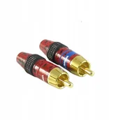 Adaptery i przejściówki - Wtyk Rca (cinch) marmurkowy na kabel - miniaturka - grafika 1