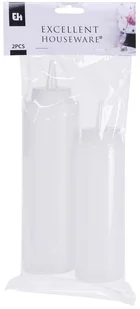 Butelka, pojemnik, dyspenser, dozownik, 250+500 ml, 2szt kod: O-124500  - Pozostałe akcesoria kuchenne - miniaturka - grafika 3