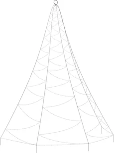 vidaXL Choinka ścienna z hakiem, 720 punktów LED, ciepła biel, 5 m! 328644 - Lampy ogrodowe - miniaturka - grafika 5