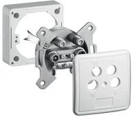 Akcesoria TV-SAT - Goobay Wentronic antena puszka (SAT/TV/radio) zapewnia podtynkowego i montażu natynkowego, biały 4 szt.  szary, biały 67089-GB - miniaturka - grafika 1