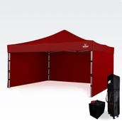Pawilony ogrodowe - BRIMO Namiot promo 4x4m - plus 3 ściany - Czerwony - miniaturka - grafika 1