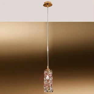 Orion Pozłacana lampa wisząca CHARLENE z kryształkami - Lampy sufitowe - miniaturka - grafika 2