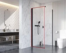 Radaway Nes Black KDJ I Drzwi 100x200 cm lewe czarne przezroczyste Easy Clean 10022100-54-01L - Ścianki i drzwi prysznicowe - miniaturka - grafika 2