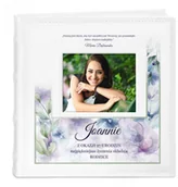 Albumy fotograficzne - NA Murrano Album mały z oknem nadruk dedykacja dla niej urodziny ALB-SO-WH-UV-014 - miniaturka - grafika 1