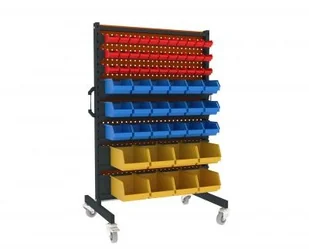 Malow Metalowy wózek WW warsztatowy na kółkach z 59 pojemnikami WÓZEK WW - Wózki magazynowe - miniaturka - grafika 2