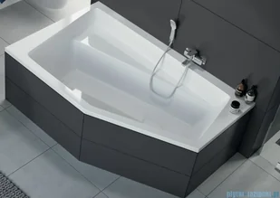 Actima Vesper wanna narożna 160x100 cm lewa biała (WAEX.VEL16WH) - Wanny - miniaturka - grafika 3