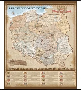 Rzeczpospolita Polska - mapa ścienna w stylu retro - Artglob - Książki do nauki języka niemieckiego - miniaturka - grafika 2