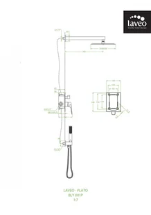 Laveo Plato Zestaw prysznicowy z baterią podtynkową chrom BLY001P - Zestawy prysznicowe - miniaturka - grafika 6