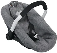 Akcesoria dla lalek - Bayer Chic 2000 708 76 fotelik samochodowy na ubranka dla lalek, dżinsy Szary - miniaturka - grafika 1