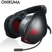 Słuchawki - ONIKUMA K7 PS4 gamingowy zestaw słuchawkowy Stereo PC słuchawki basowe słuchawki Casque z mikrofonem - miniaturka - grafika 1