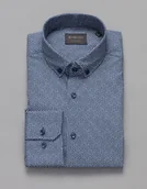 Koszule męskie - Borgio koszula calimera 00216 długi rękaw classic fit granatowy - miniaturka - grafika 1