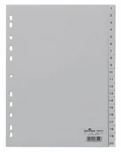 Przekładki do segregatorów - DURABLE Przekładki do segregatora 1-20 A4 szare 6522-10 - miniaturka - grafika 1