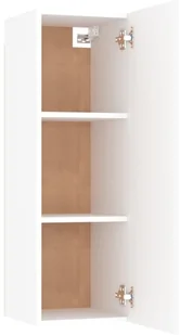 vidaXL Lumarko Szafka TV, biała, 30,5x30x90 cm, płyta wiórowa 803344 - Szafki RTV - miniaturka - grafika 10